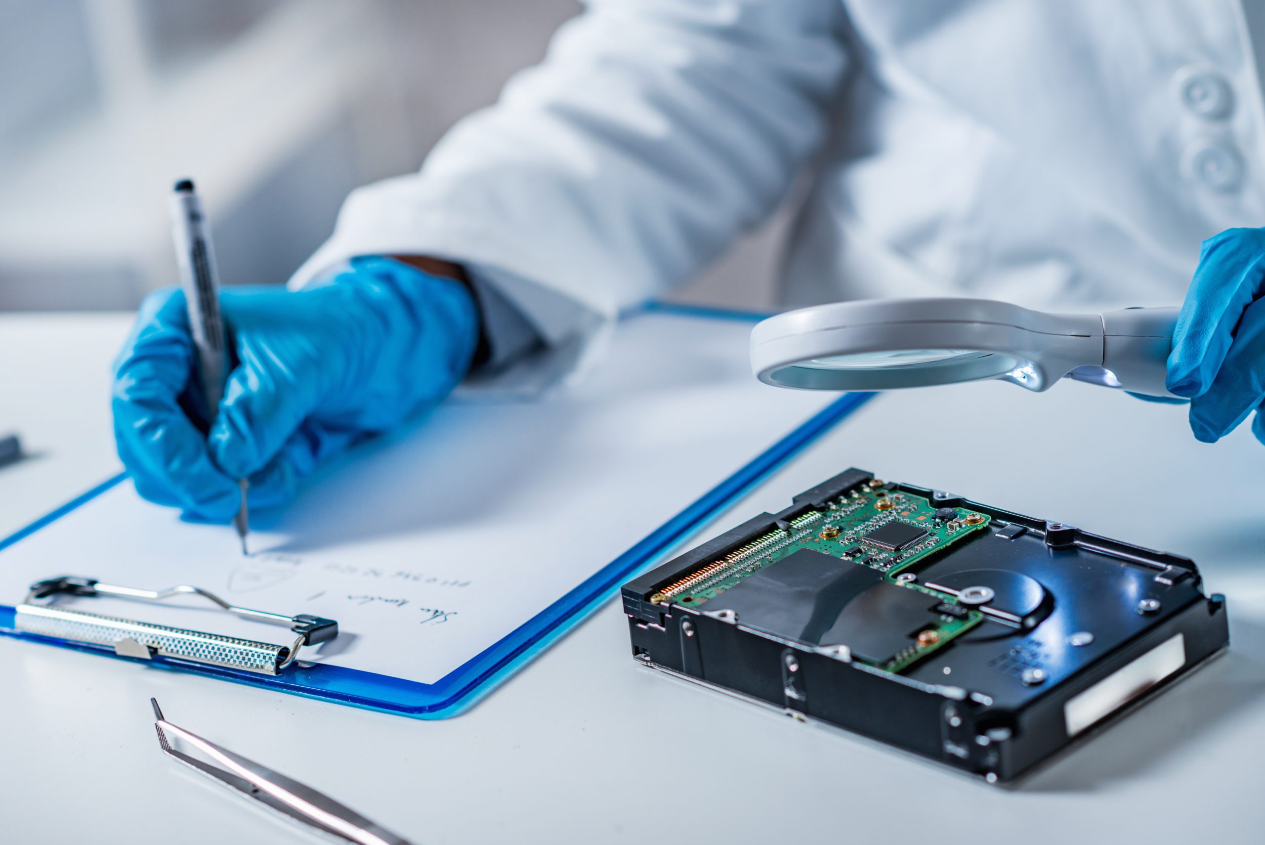 Forensic investigation of a hard drive